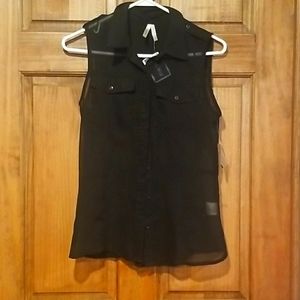 NWT Black tank blouse